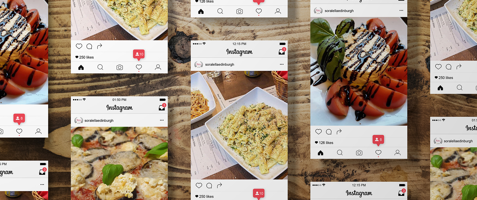 Sora Lella - Vegan Roman Restaurant - Instagram Identity