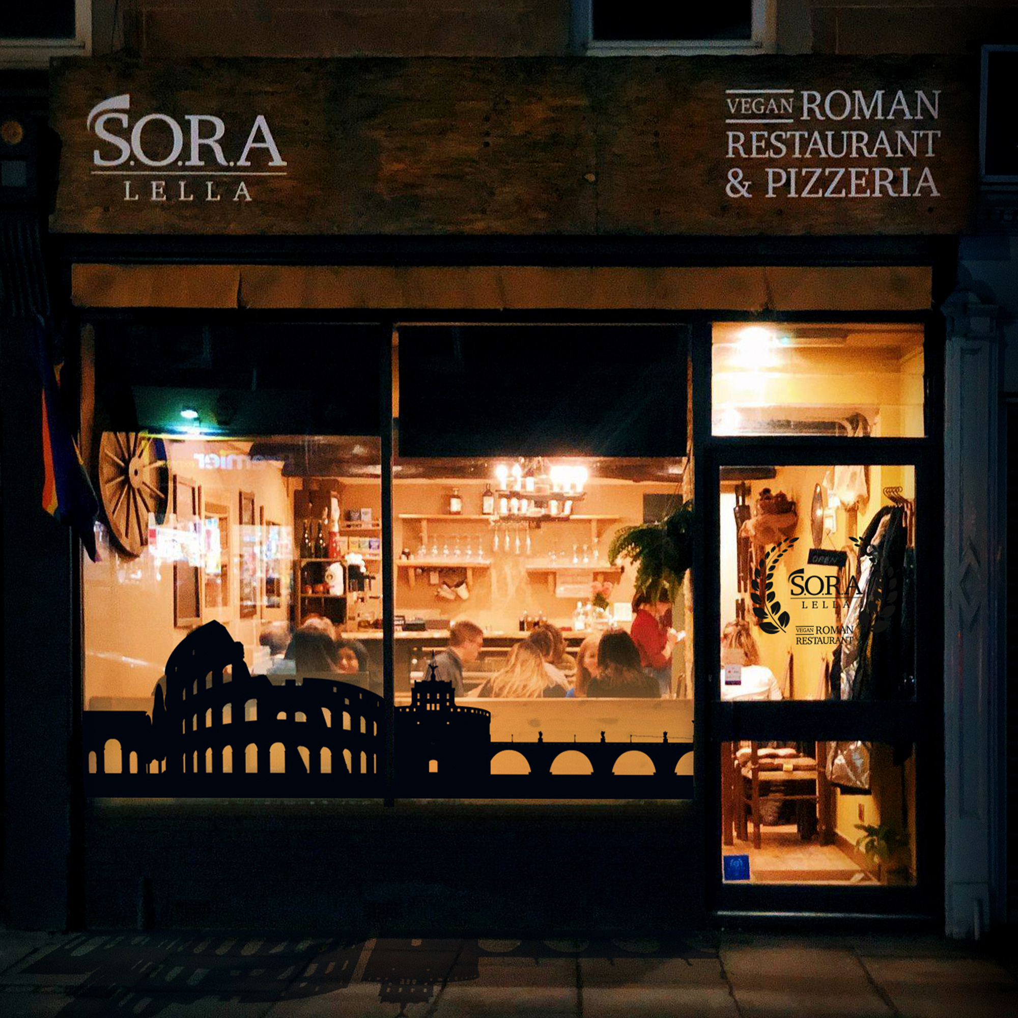 Sora Lella - Vegan Roman Restaurant - view outside