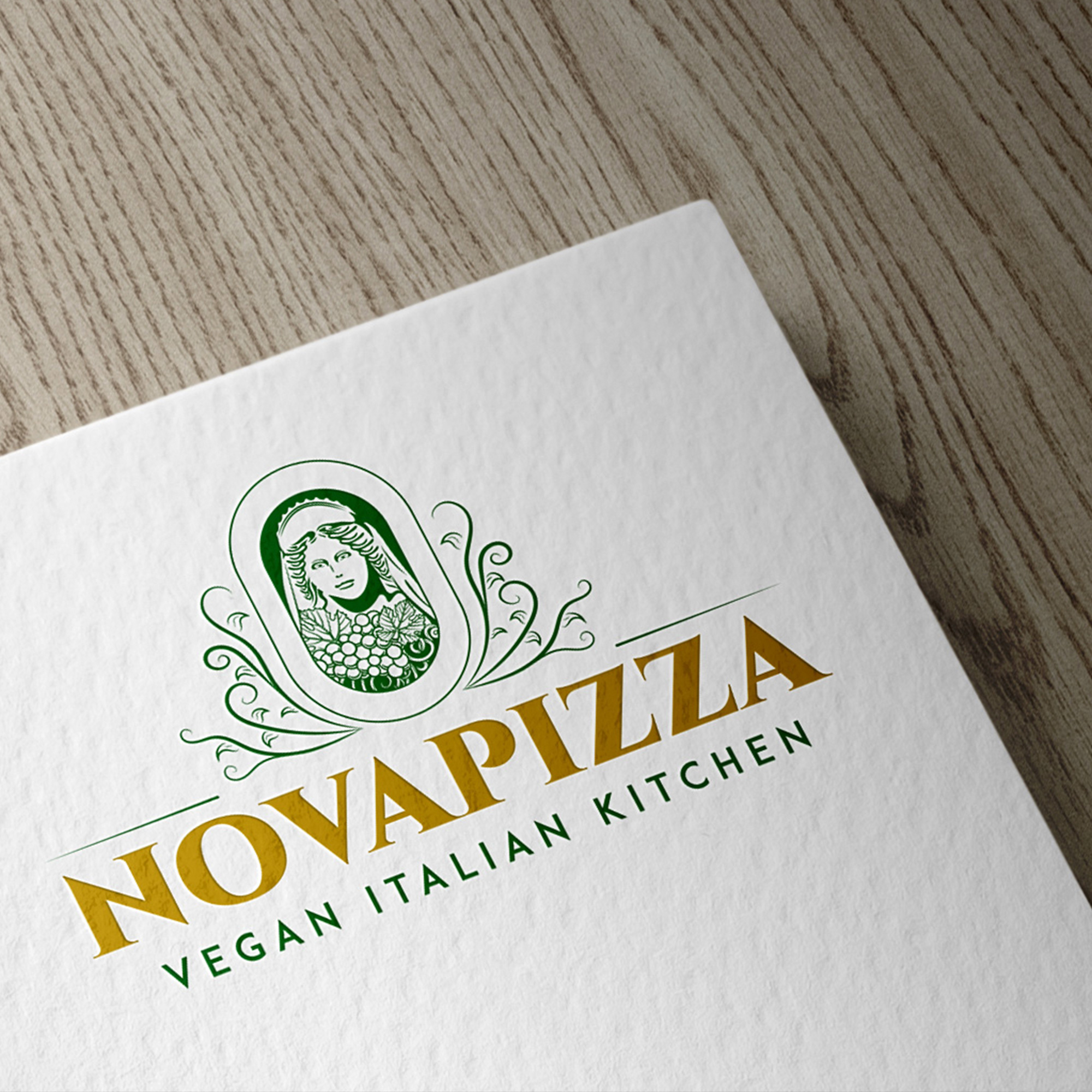 Novapizza vegan restaurant - brand identity